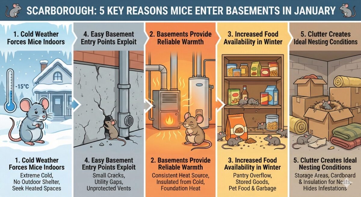 Key Reasons Mice Enter Scarborough Basements in January